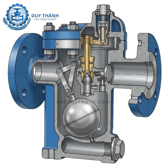 Bẫy Hơi Phao Gang Nối Bích DN25
