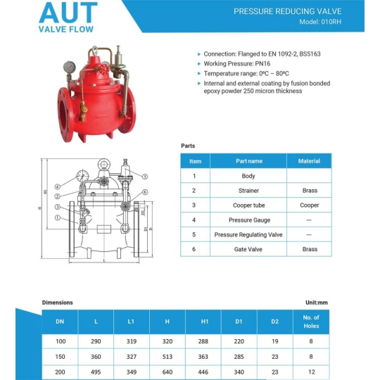 Van Giảm Áp Mặt Bích Aut Fig10 Malaysia