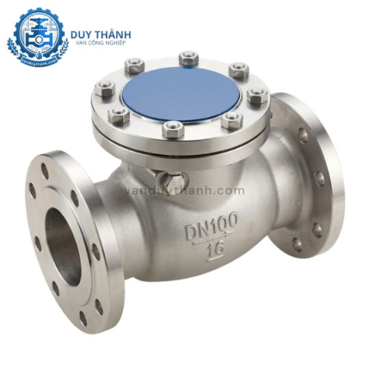 Van 1 Chiều Lá Lật Mặt Bích Inox 304 PN16