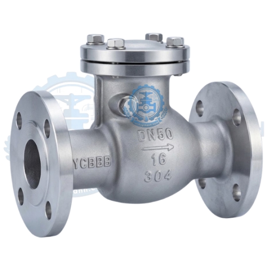  Van 1 Chiều Lá Lật Inox 304 Mặt Bích H44W-16P