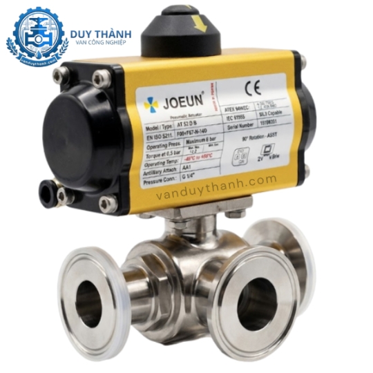 Van 3 Ngả Inox Vi Sinh Điều Khiển Khí Nén