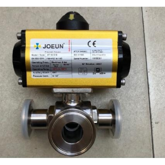 VAN 3 NGẢ INOX VI SINH ĐIỀU KHIỂN KHÍ NÉN