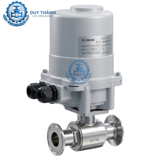 Van Bi 3pc Inox Vi Sinh Có Đế Nối Clamp