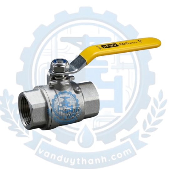 Van Bi 2pc, 2 Mảnh Inox 201 304 Tay Gạt Nối Ren Phi 13 - Phi 114