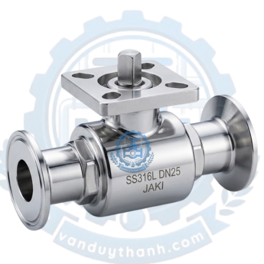Van Bướm Inox Vi Sinh Có Đế Nối Clamp