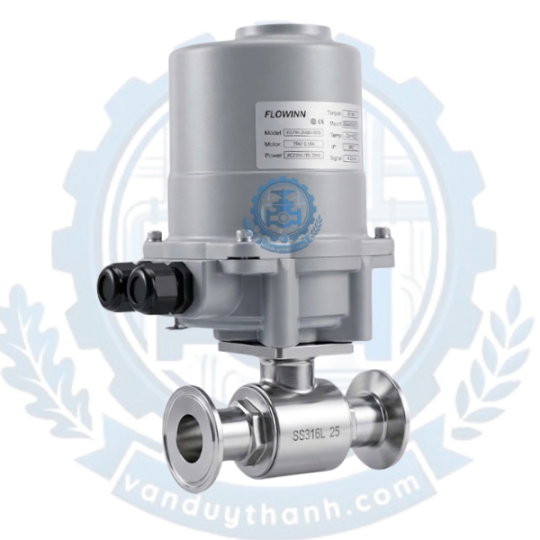 Van Bi 2PC Inox Vi Sinh Điều Khiển Điện DN15 - DN100