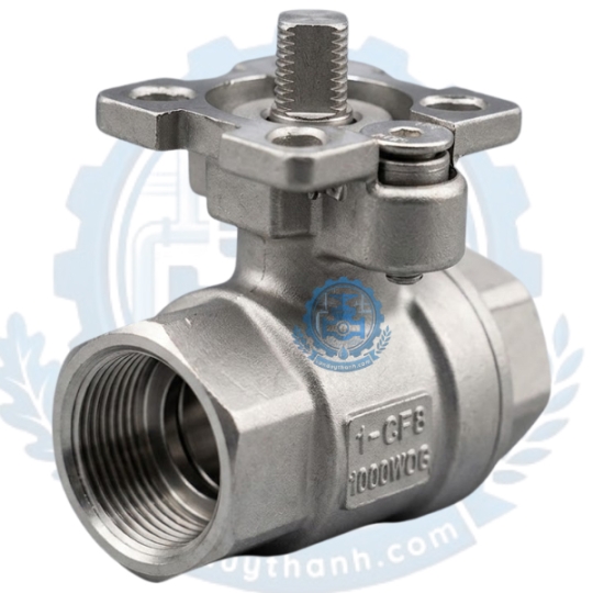 Van Bi 2pc Inox Vi Sinh Có Đế Nối Clamp