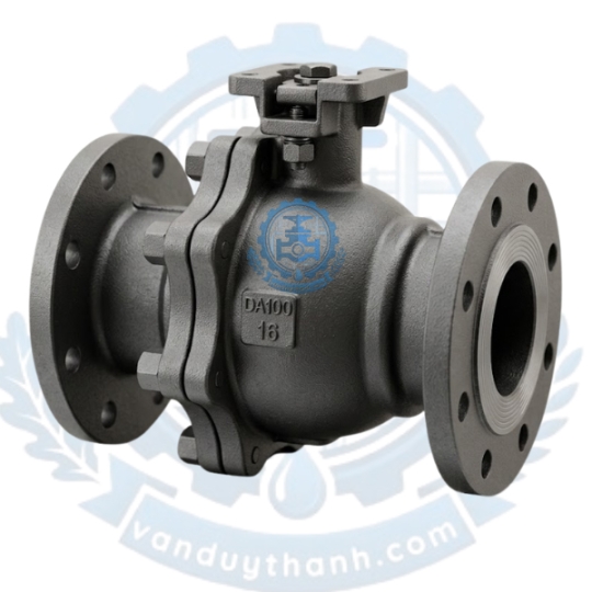 Van Bi 2pc Thép Wcb Có Đế Mặt Bích 10k