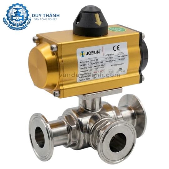 Van Bi 3 Ngả Inox Vi Sinh Khí Nén