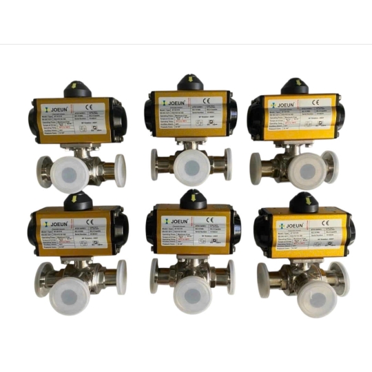 Van Bi 3 Ngả Inox Vi Sinh Đóng Mở Khí Nén