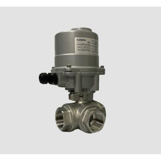 Van Bi 3 Ngả Inox  Đóng Mở Điện Tuyến Tính