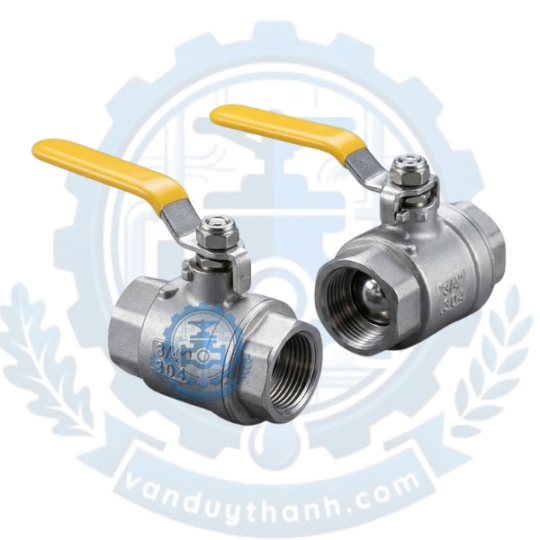 Van Bi 2pc, 2 Mảnh Inox 201 304 Tay Gạt Nối Ren DN8 - DN100