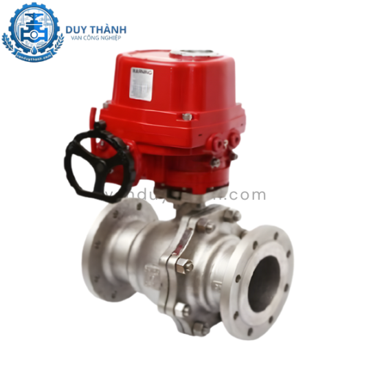 Van Bi Mặt Bích Inox Điều Khiển Điện 