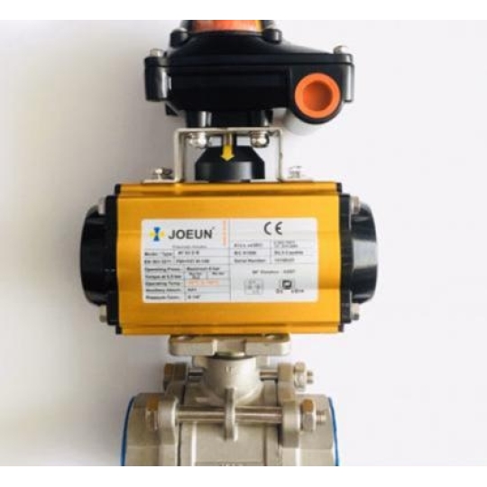 Van Bi 3pc Inox 304, 316 Điều Khiển Khí Nén