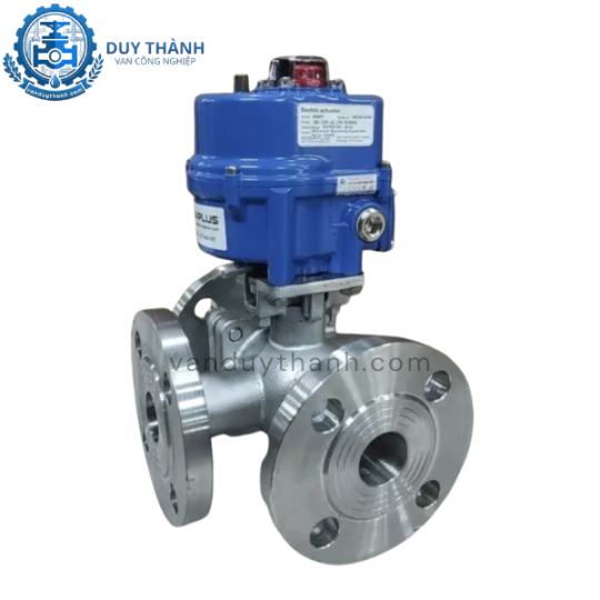 Van Bi Mặt Bích Inox Điều Khiển Điện 