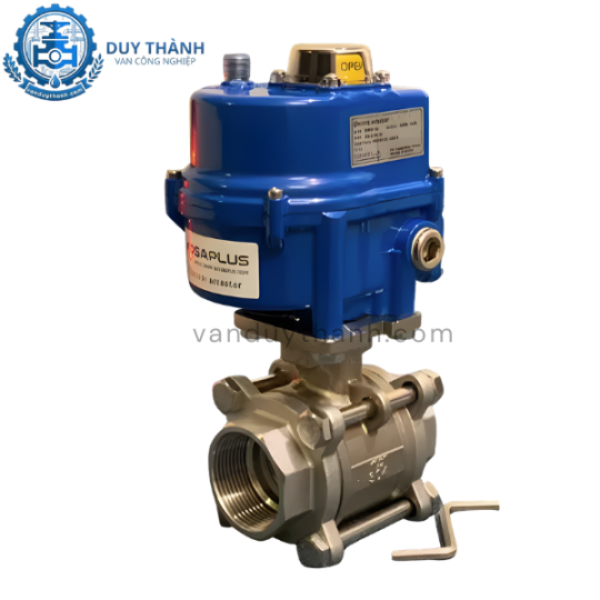 Van bi inox nối bích điện tuyến tính 4-20mA