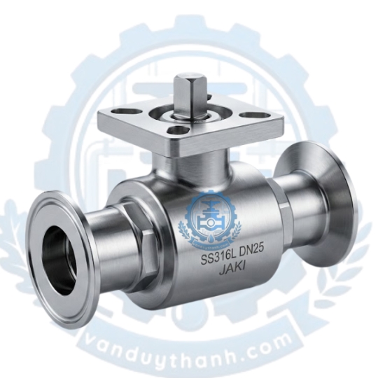 Van Bi 2 Thân Vi Sinh Nối Clamp Điều Khiển Khí Nén Tuyến Tính
