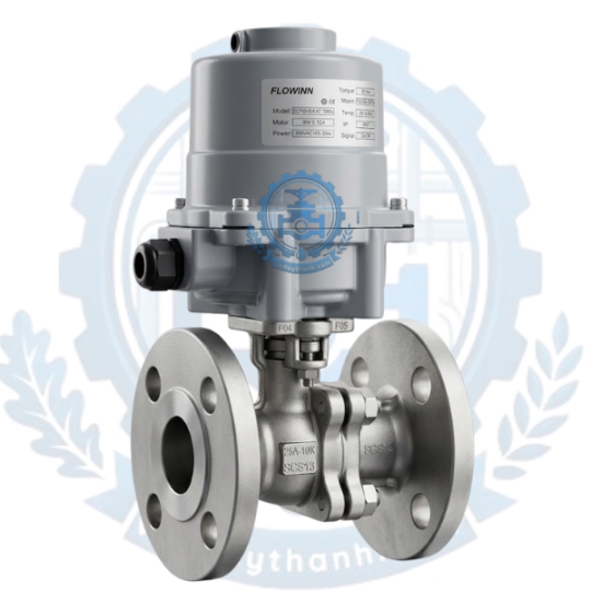 Van Bi Mặt Bích Điều Khiển Điện DN50