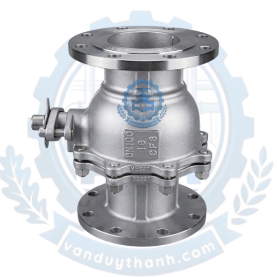 Van Bi Mặt Bích Inox 304 Tay Gạt / DN15 - DN300