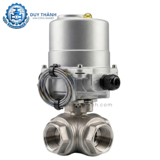 Van Bi Inox Ngả Đóng Mở Điện Kiểu T