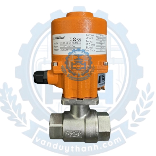 Van bi ren 2pc inox đóng mở điện Phi 21, 27, 34, 42, 49 - 114