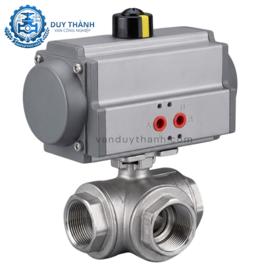 Van Bi Inox 304 Ren 3 Ngả Khí Nén