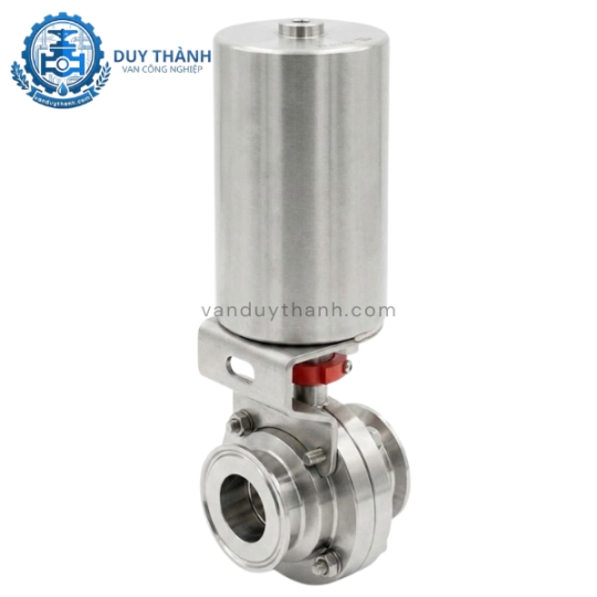 Van Bướm 1 Chiều Vi Sinh Nối Clamp Inox 304 Khí Nén