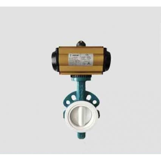 Van Bướm Gang Bọc Teflon Đóng Mở Khí Nén Joeun