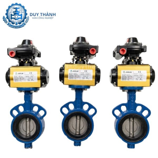 Van Bướm Gang Cánh Inox 304 Điều Khiển Khí Nén Joeun