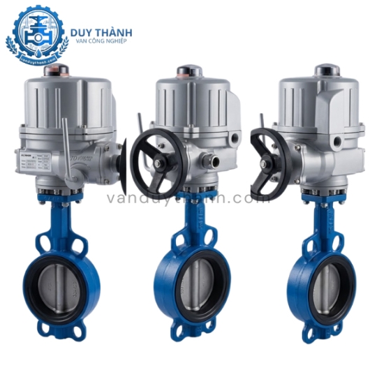 Van Bướm Gang Điều Khiển Điện On, off, Tuyến Tính Dc24v