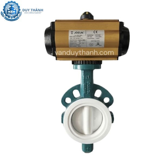 Van Bướm Gang Bọc Teflon Đóng Mở Khí Nén Joeun
