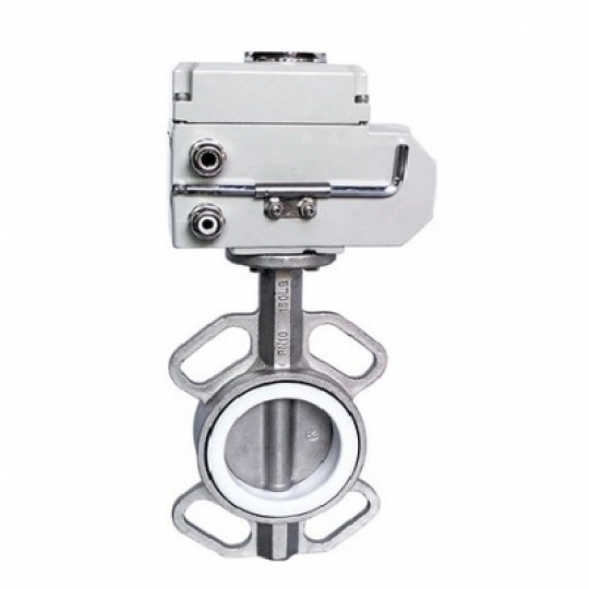 VAN BƯỚM INOX 304 RON PTFE ĐIỆN SANPO MALAYSIA