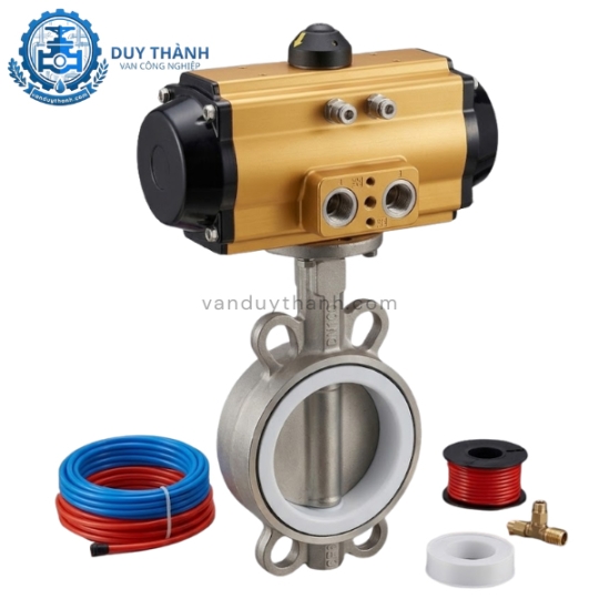Van Bướm Gang  Khí Nén Tuyến Tính 