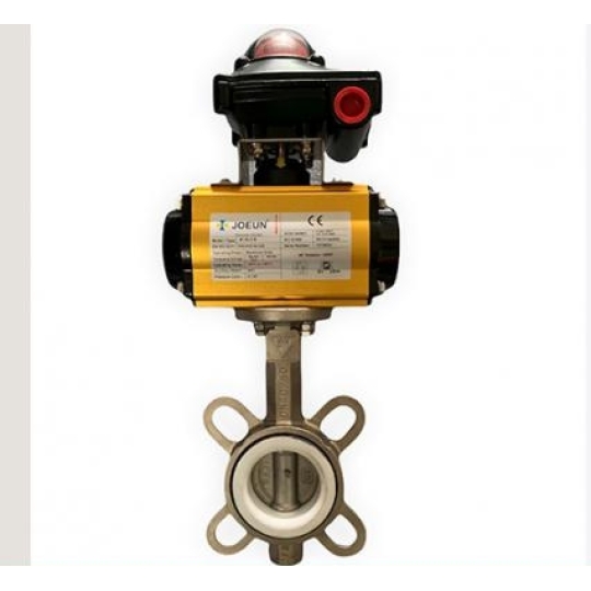 Van Bướm Inox PTFE Điều Khiển Khí Nén