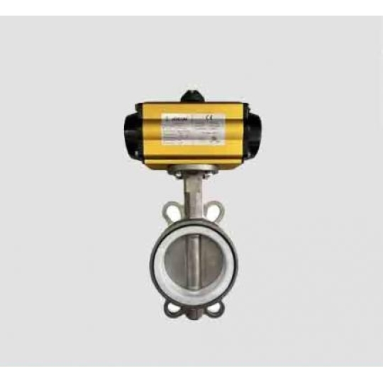 Van Bướm Inox Ron PTFE Khí Nén