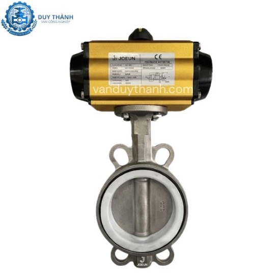 Van Bướm Inox Ron PTFE Khí Nén