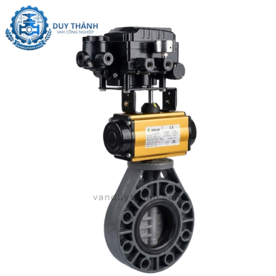 Van Bướm Gang  Điều Khiển Khí Nén Tuyến Tính 4-20mA Joeun