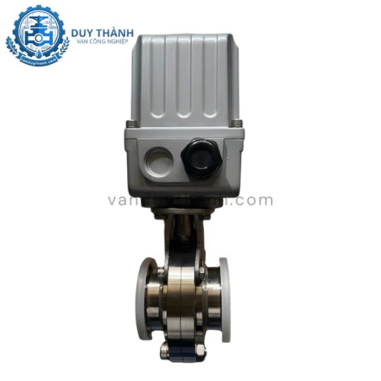 Van Bướm Vi Sinh Nối Clamp Điều Khiển Điện