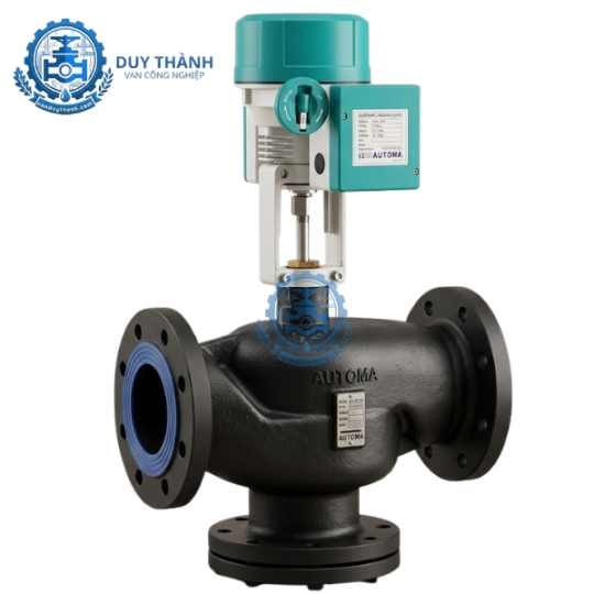 Van Cầu Gang Mặt Bích Điều Khiển Điện On, Off