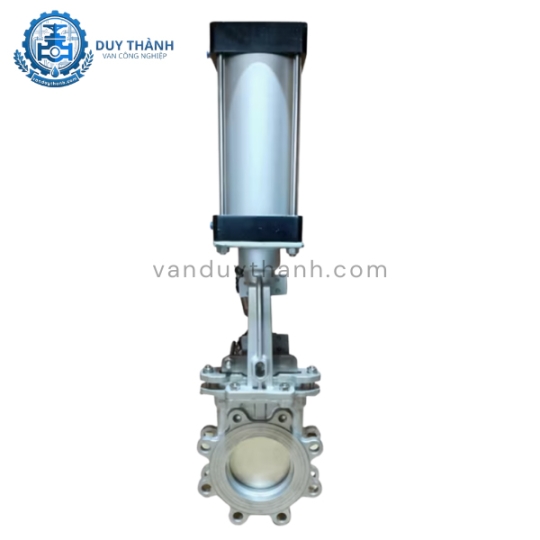 Van Dao Inox 304 Mặt Bích PN16 Điều Khiển Khí Nén