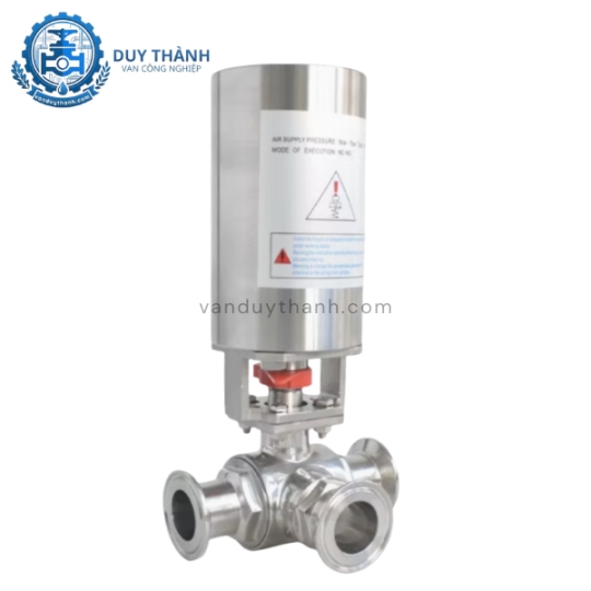 Van Bi Vi Sinh 3 Ngả Nối Clamp Khí Nén Joeun