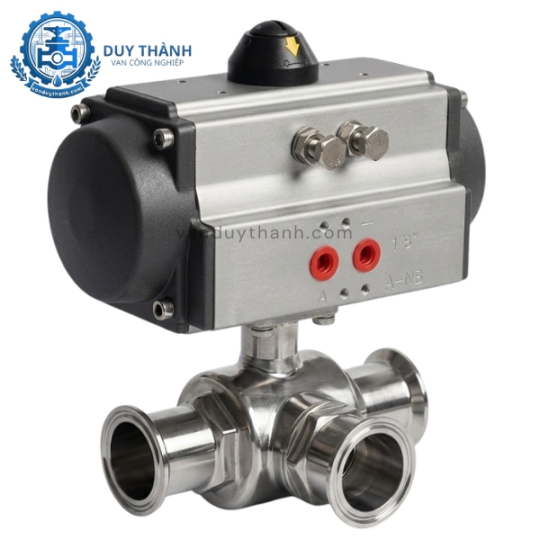 Van Bi Vi Sinh 3 Ngả Nối Clamp Khí Nén Joeun