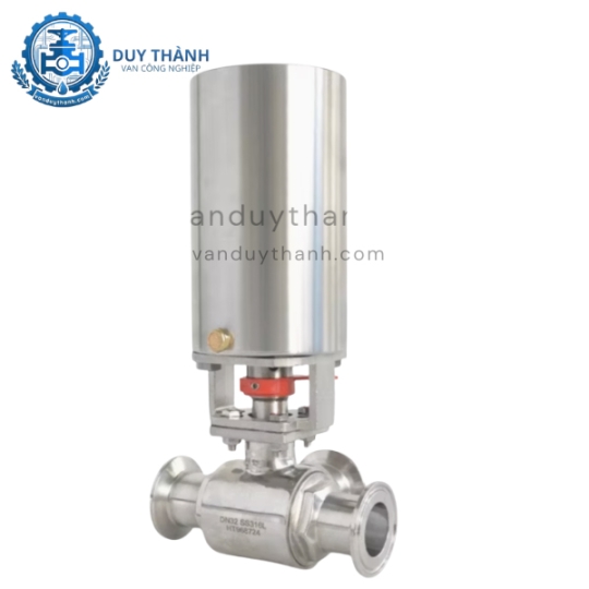 Van Bi 2 Thân Inox Vi Sinh Điện Tuyến Tính Flowinn
