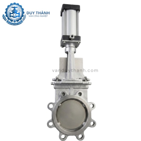 Van Xẻng Van Dao Inox 304 Mặt Bích PN16 Điều Khiển Khí Nén