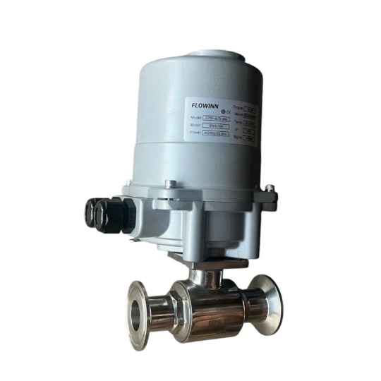 VAN BI 2 THÂN  INOX 316 NỐI CLAMP ĐIỀU KHIỂN ĐIỆN DC24V