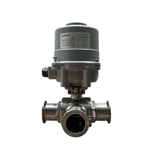 Van Bi Vi Sinh 3 ngả Inox 304, 316 Khí Nén