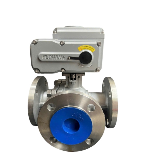 Van bi 3 ngã inox vi sinh điện dc24v flowinn