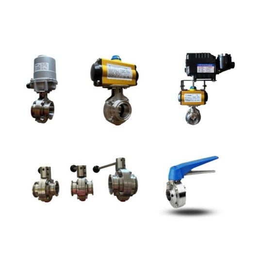 Van Bướm Vi Sinh Inox Khí Nén Tuyến Tính 4-20ma