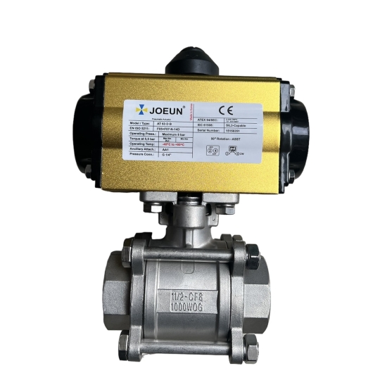 Van Bi 1PC Inox 304 Nối Bích Khí Nén