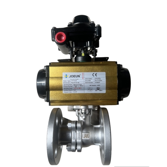 Van Bi Inox Mặt Bích Điều Khiển Khí Nén